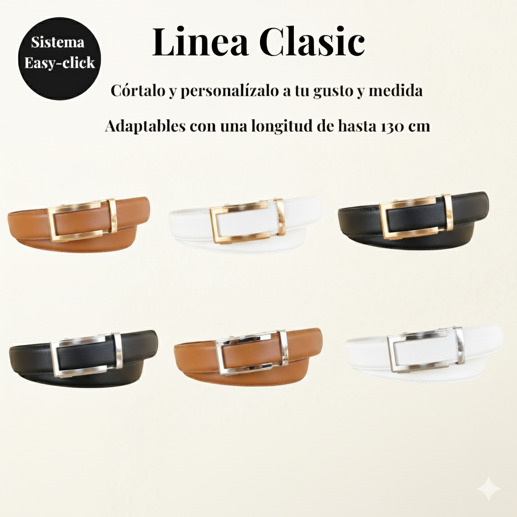 Cinturón BÉLTYCA: Automático de cuero Easy-click + Caja Premium de regalo